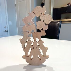 Goat Yoga Wooden Stacking Game